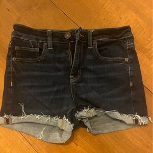 American Eagle Dark Blue High Rise Shortie